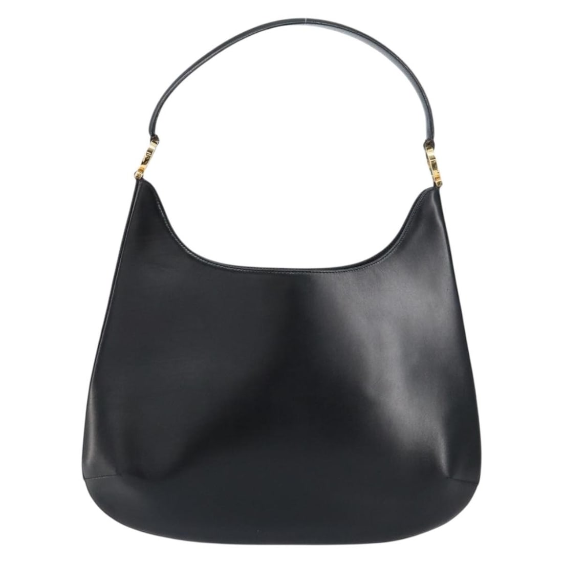 Vintage Ferragamo Gancini Black Shoulder Hobo Bag (1 of 2)