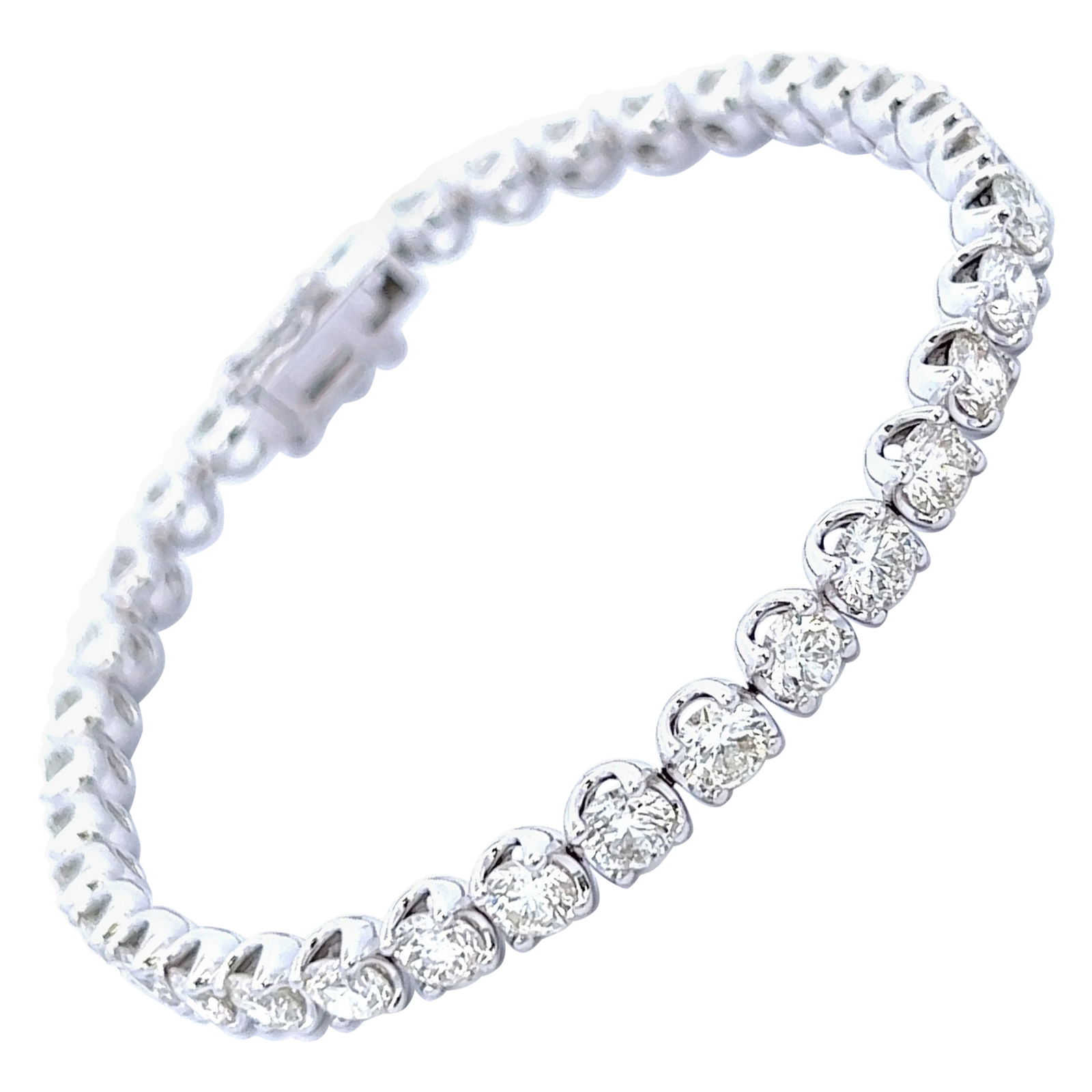 9.20ct Diamond Tennis Bracelet 18k White Gold (1 of 4)