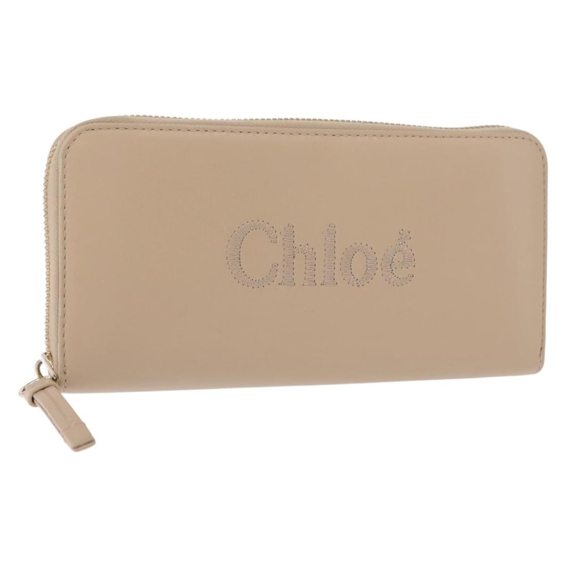 Chloe Sense Beige Leather Long Wallet Auth 148479 (1 of 18)
