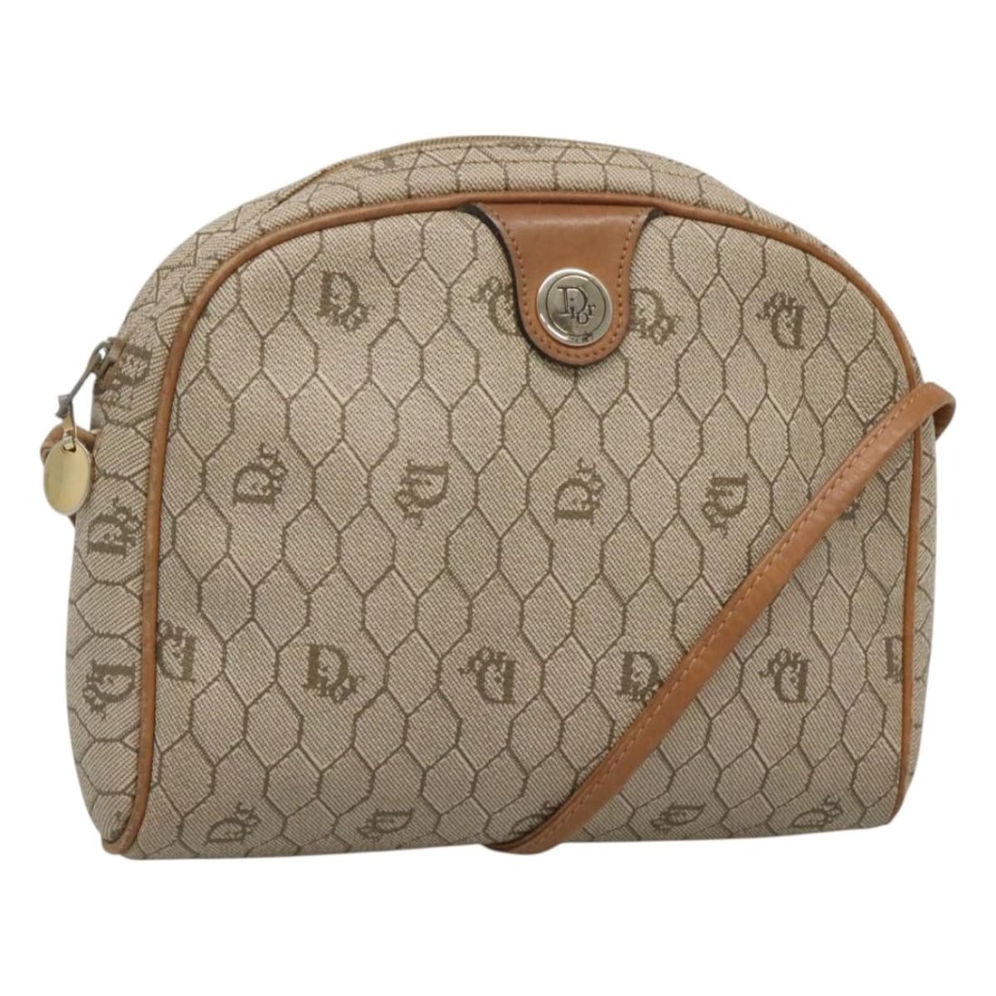 Beige Vintage Honeycomb Shoulder Purse by Christian Dior: Beige Vintage Honeycomb Shoulder Purse by Christian Dior This Christian Dior vintage Honeycomb shoulder bag in beige features a classic design with signature honeycomb patterning. The bag shows signs