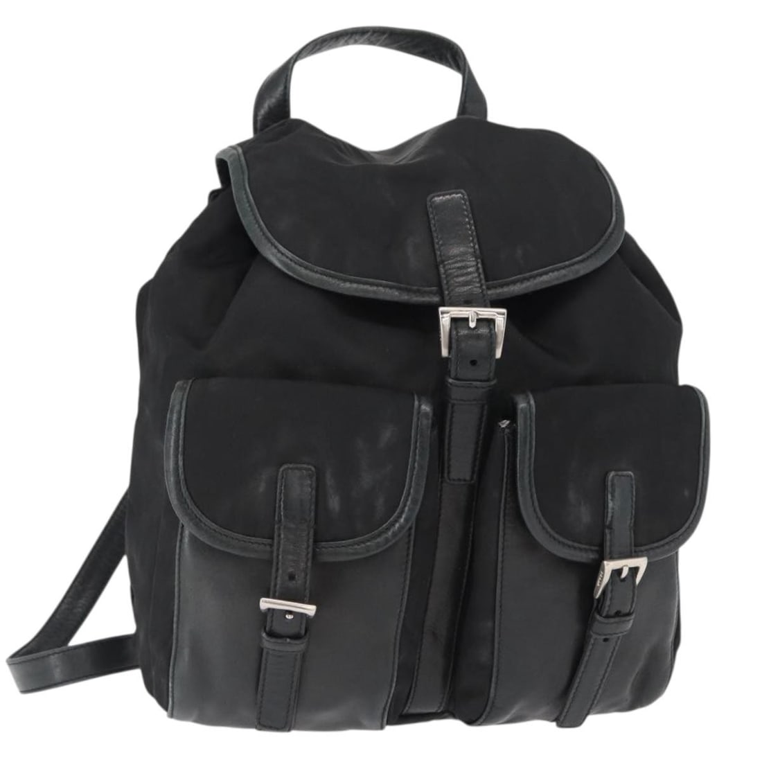 Black Prada Vela Backpack with Dual Front Pockets (1 of 1)