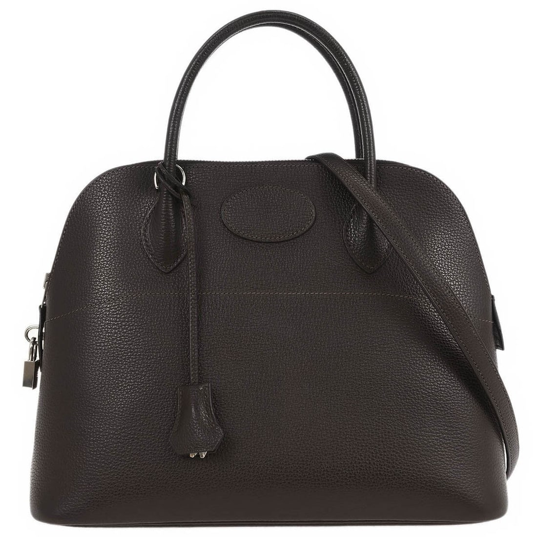 Hermes Bolide 31 Chocolat 2way Handbag Leather Silver Hardware: Hermes Bolide 31 Chocolat 2way Handbag Leather Silver Hardware Introducing the Hermes Chocolat Coromandel Bolide 31 2-way Handbag. This exquisite medium-sized satchel features a luxurious brown leathe