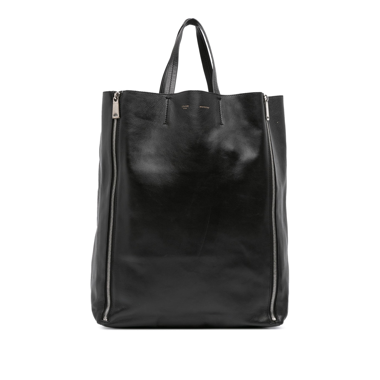 Celine Black Lambskin Vertical Zip Cabas Tote Bag (1 of 10)