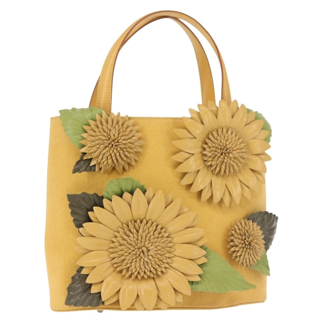 Salvatore Ferragamo Yellow Canvas Hand Bag Authentic Italy 145506: Salvatore Ferragamo Yellow Canvas Hand Bag Authentic Italy 145506 Elevate your accessory collection with this Salvatore Ferragamo Sunflower Hand Bag, beautifully crafted from durable canvas in a vibra