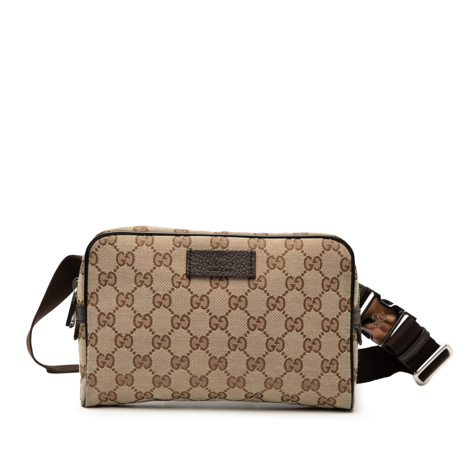 Gucci GG Canvas Belt Bag with Leather Trim Adjustable Strap (1 of 8)
