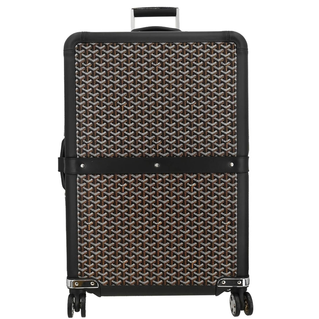 Goyard Satolas GM Black Carry-On Rolling Luggage MAE020242: Goyard Satolas GM Black Carry-On Rolling Luggage MAE020242 This Goyard Satolas GM Carry-On Rolling Luggage is a stylish and practical travel companion. Crafted from durable Goyardine Canvas Leather, t