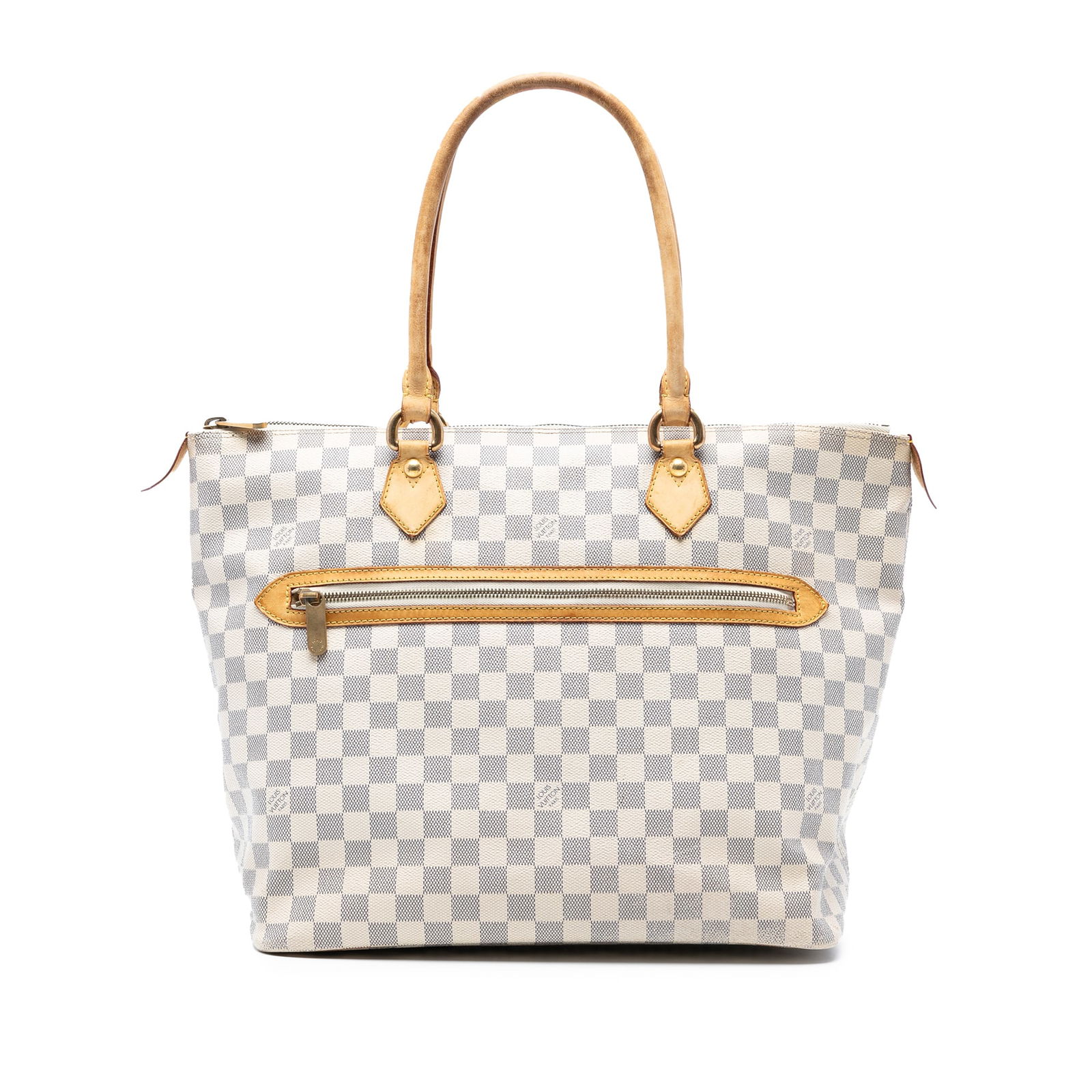Louis Vuitton Damier Azur Saleya GM Bag with Vachetta Trim (1 of 7)