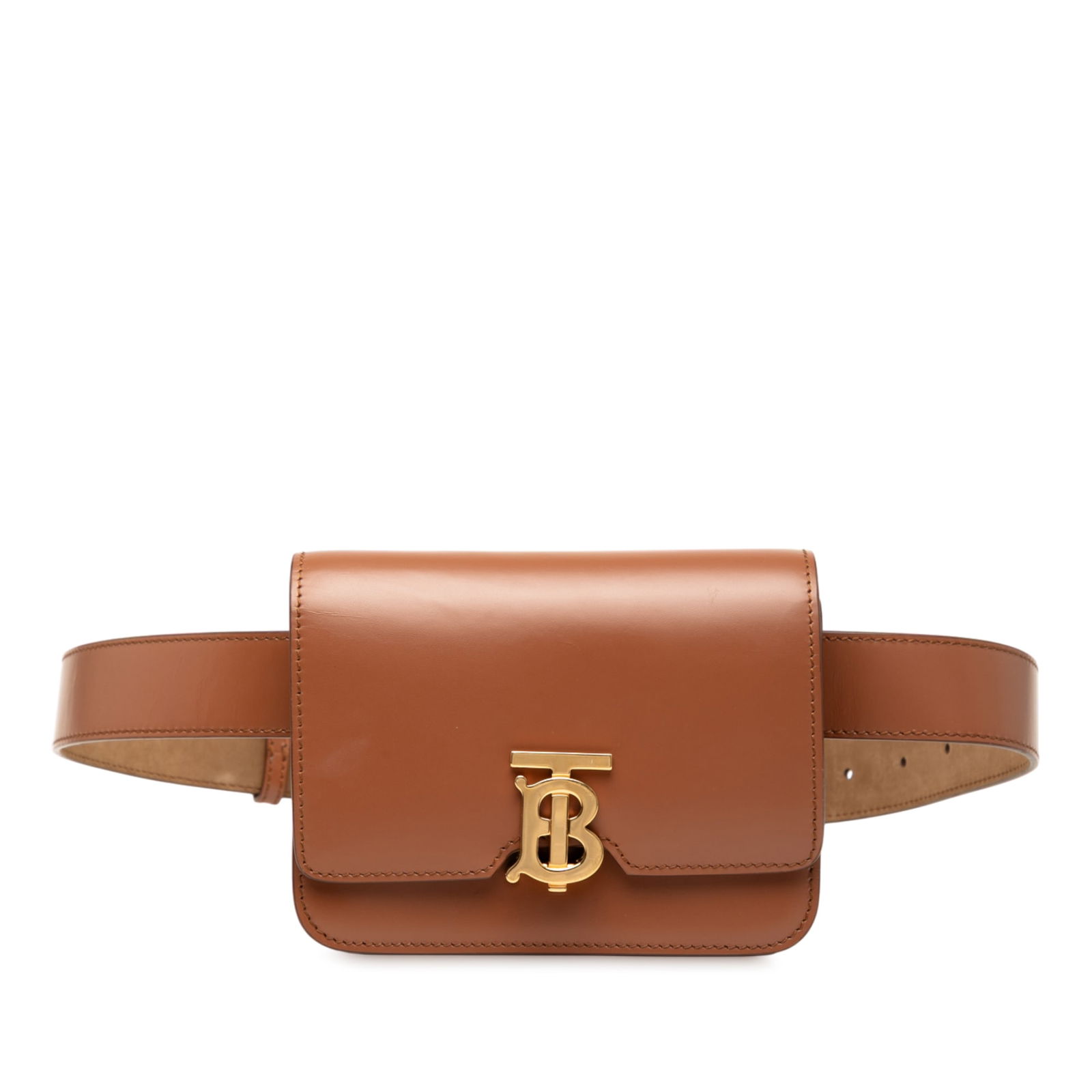 Burberry Leather TB Belt Bag Brown Italy Adjustable Strap: Burberry Leather TB Belt Bag Brown Italy Adjustable Strap This stylish Burberry Leather TB Belt Bag is crafted from high-quality leather and features a sleek design. It includes an adjustable flat lea