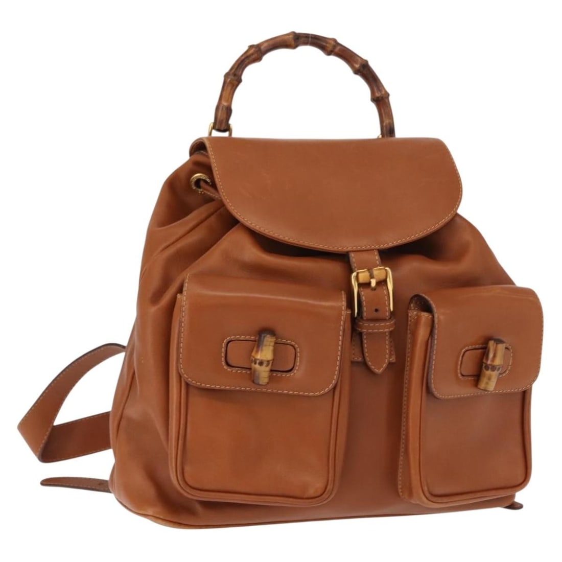 Brown Bamboo Backpack by Gucci Vintage Collection (1 of 1)