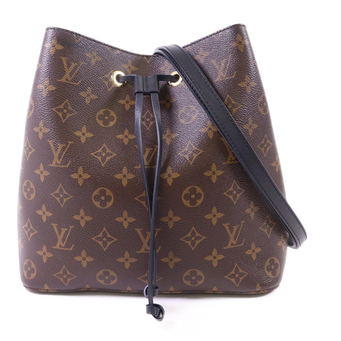 LOUIS VUITTON Neo Noe MM Shoulder Bag Monogram Brown GHW M44020 (1 of 18)