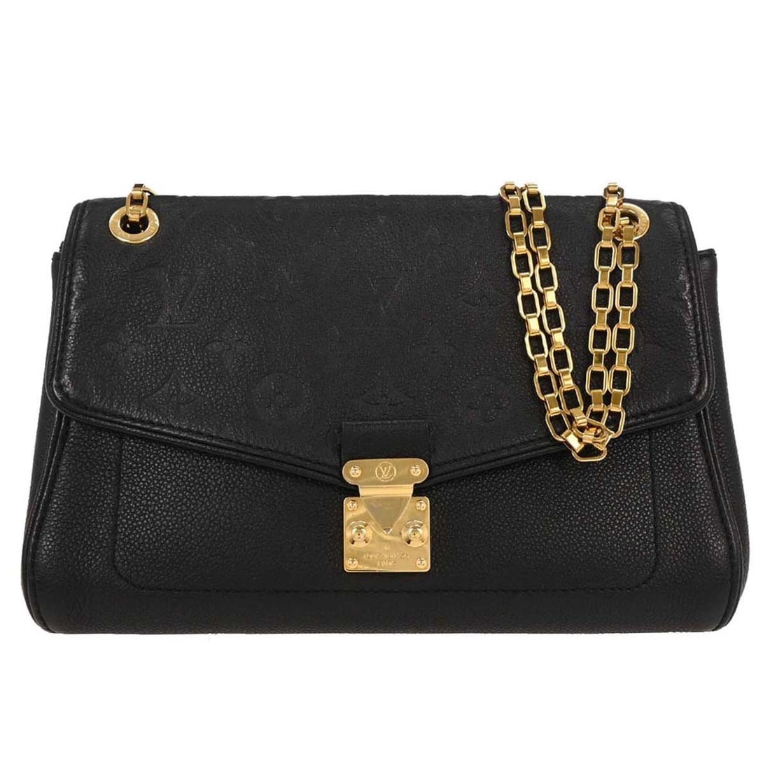 Louis Vuitton Saint Germain PM Black Shoulder Bag M48931: Louis Vuitton Saint Germain PM Black Shoulder Bag M48931 Elevate your style with the Louis Vuitton Empreinte Saint Germain PM Shoulder Bag. This chic shoulder bag features a sleek black leather exteri