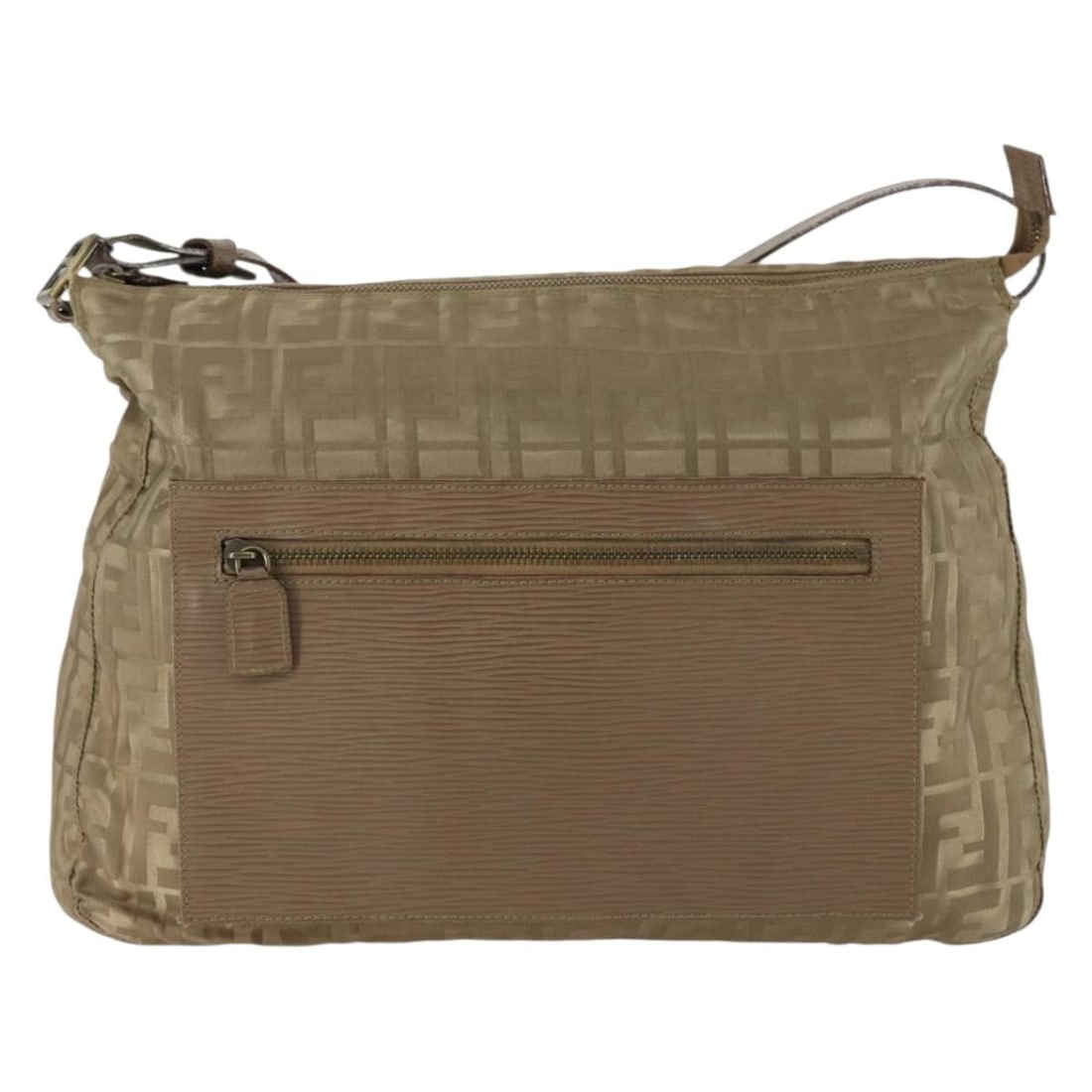 Fendi Zucca Beige Patterned Canvas Shoulder Bag (1 of 2)