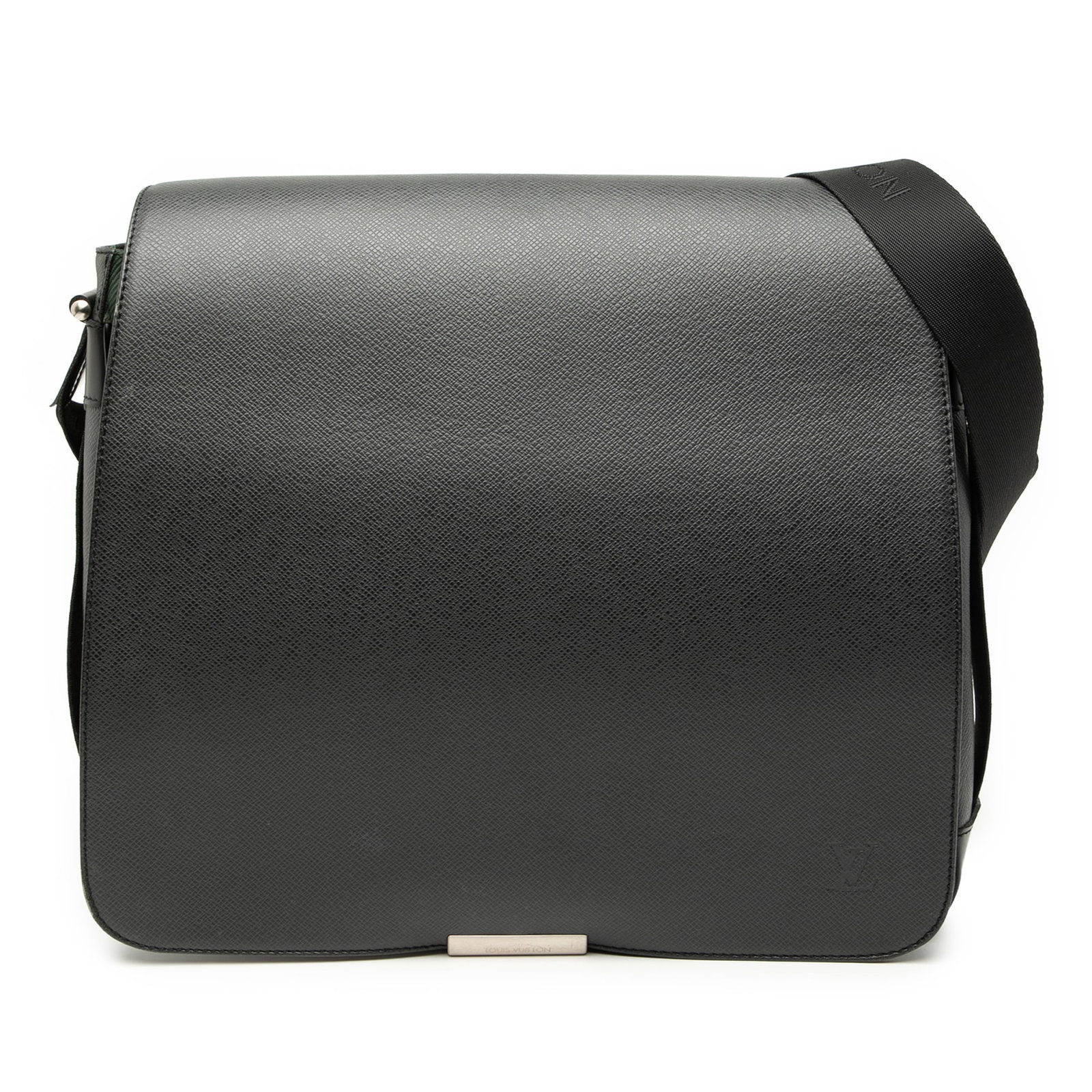 Louis Vuitton Taiga Viktor Black Leather Crossbody Bag: Louis Vuitton Taiga Viktor Black Leather Crossbody Bag The Louis Vuitton Taiga Viktor is a stylish and functional bag crafted from premium taiga leather. It features an adjustable flat canvas strap fo