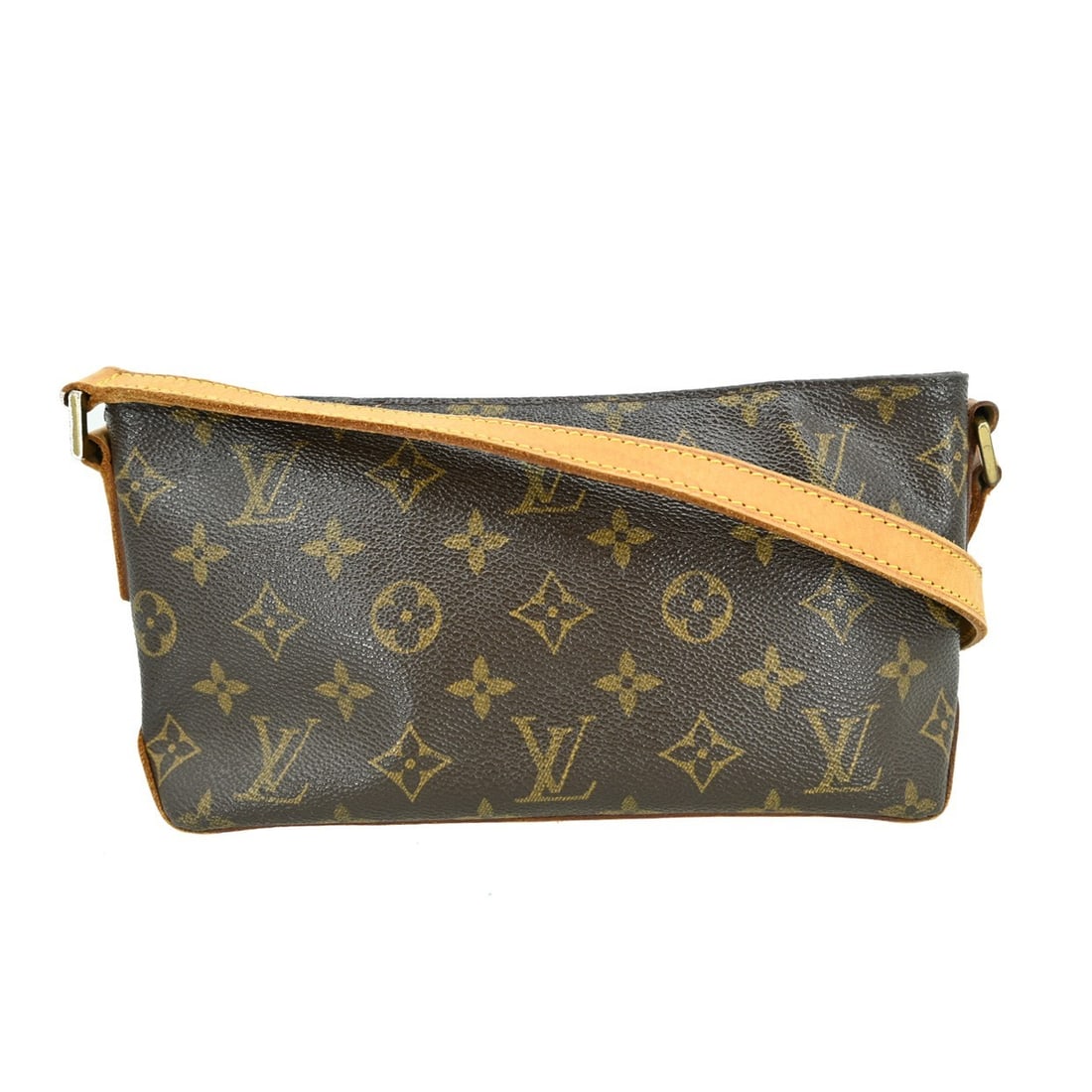 Louis Vuitton Monogram Trotteur Vintage Brown Crossbody Bag M51240: Louis Vuitton Monogram Trotteur Vintage Brown Crossbody Bag M51240 This stylish Louis Vuitton Trotteur Crossbody Shoulder Bag features the iconic Monogram pattern, perfect for casual outings. The bag