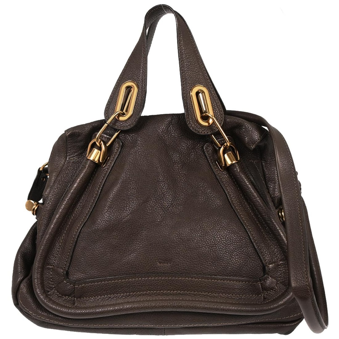 Chloe Paraty Medium Brown Leather 2way Top Handle Bag (1 of 10)