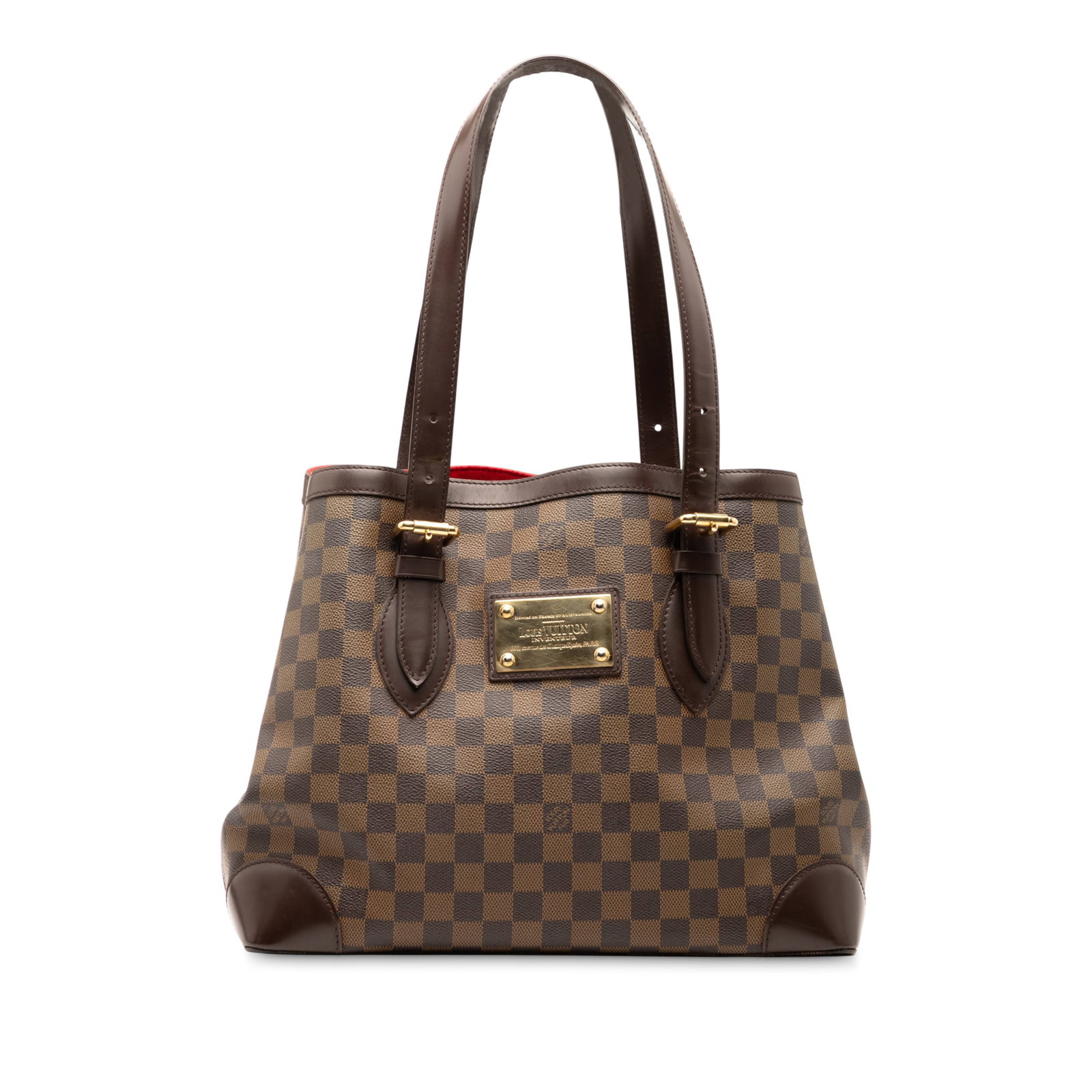 Louis Vuitton Damier Ebene Hampstead MM Bag Brown Canvas (1 of 8)