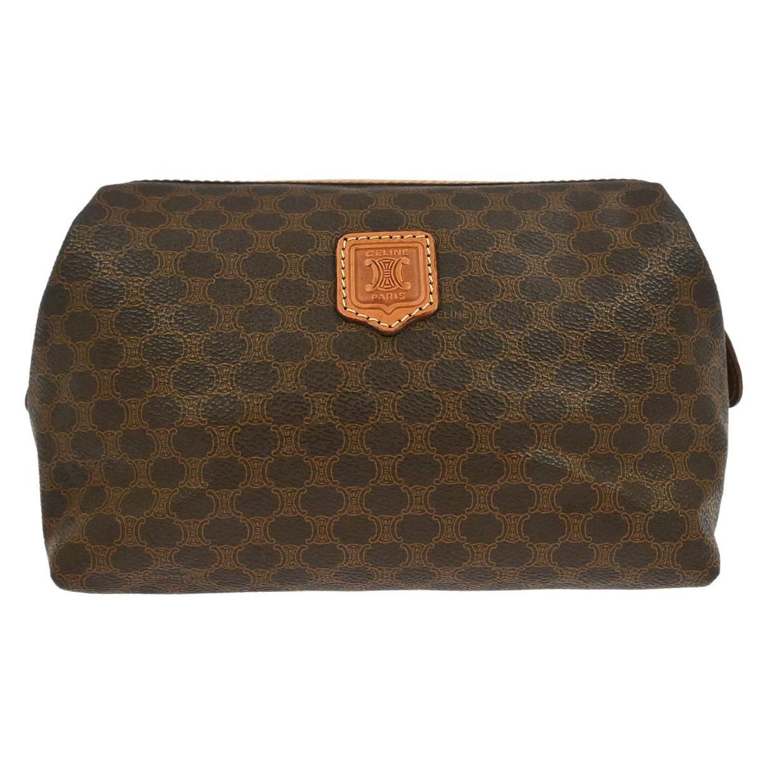 Celine Macadam Small Brown PVC Clutch Pouch with Leather Lining (1 of 10)