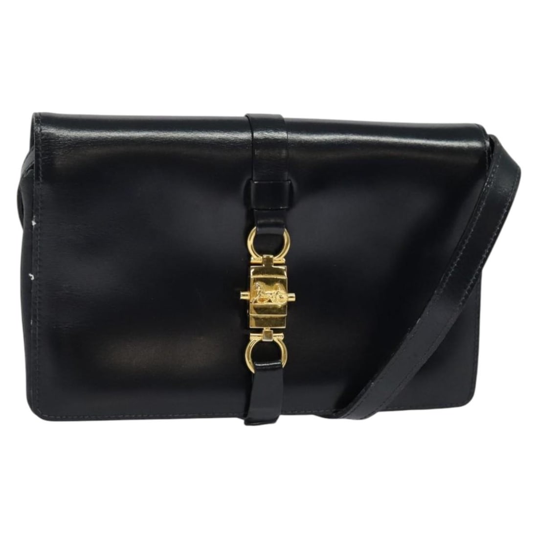 Navy Shoulder Bag by Celine for Women: Navy Shoulder Bag by Celine for Women This Celine shoulder bag features a navy exterior and is designed for women. The bag shows signs of use, including rubbing, stains, scratches on both the exterior