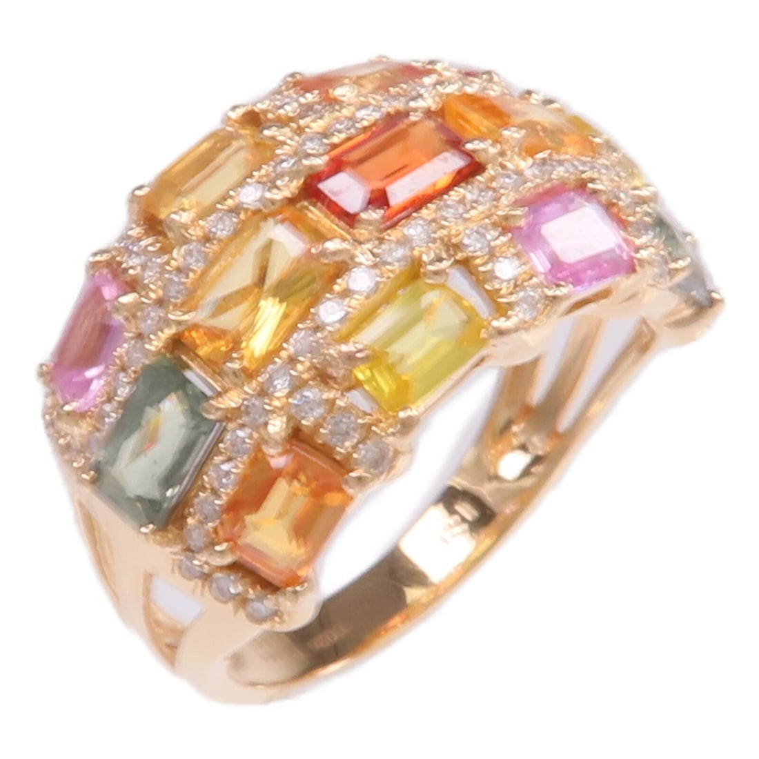 Sapphire and Diamond Ring in 18K Yellow Gold Size 6.25 (1 of 8)