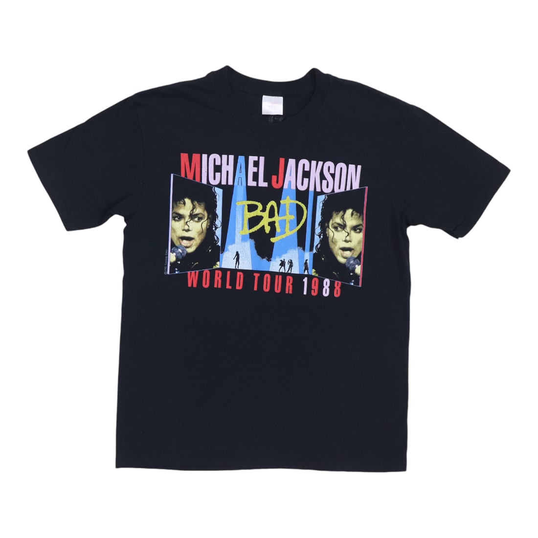 Vintage 1988 Michael Jackson Bad Tour Shirt Black Graphics (1 of 6)