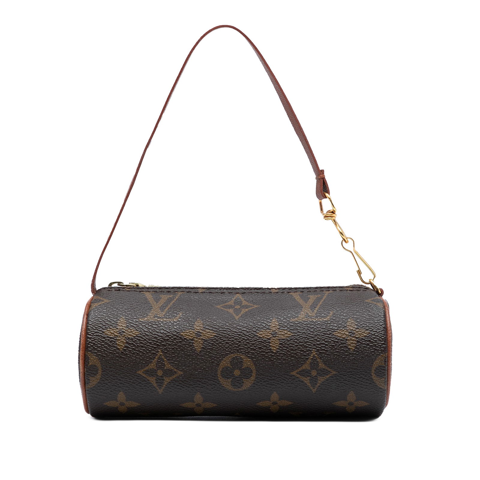 Louis Vuitton Monogram Papillon Pochette Bag Brown Fabric: Louis Vuitton Monogram Papillon Pochette Bag Brown Fabric The Louis Vuitton Monogram Papillon Pochette is a stylish bag crafted from durable monogram canvas. It features a detachable leather strap and