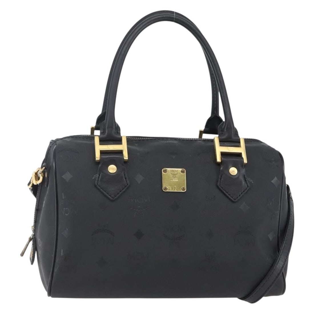 Visetos Logogramme Shoulder Bag in Black by MCM (1 of 1)