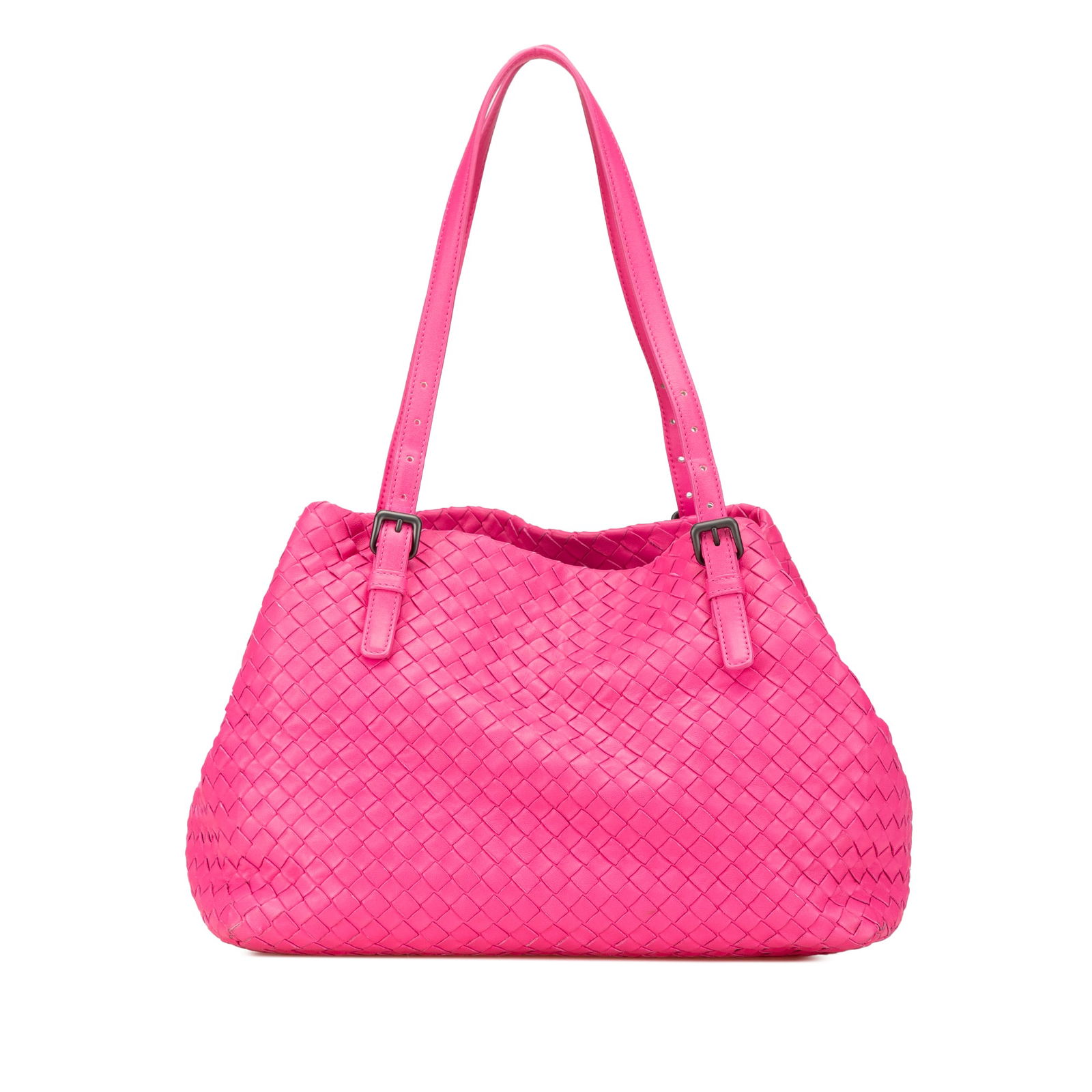Bottega Veneta Medium Nappa Intrecciato Cesta Tote Pink Leather (1 of 11)