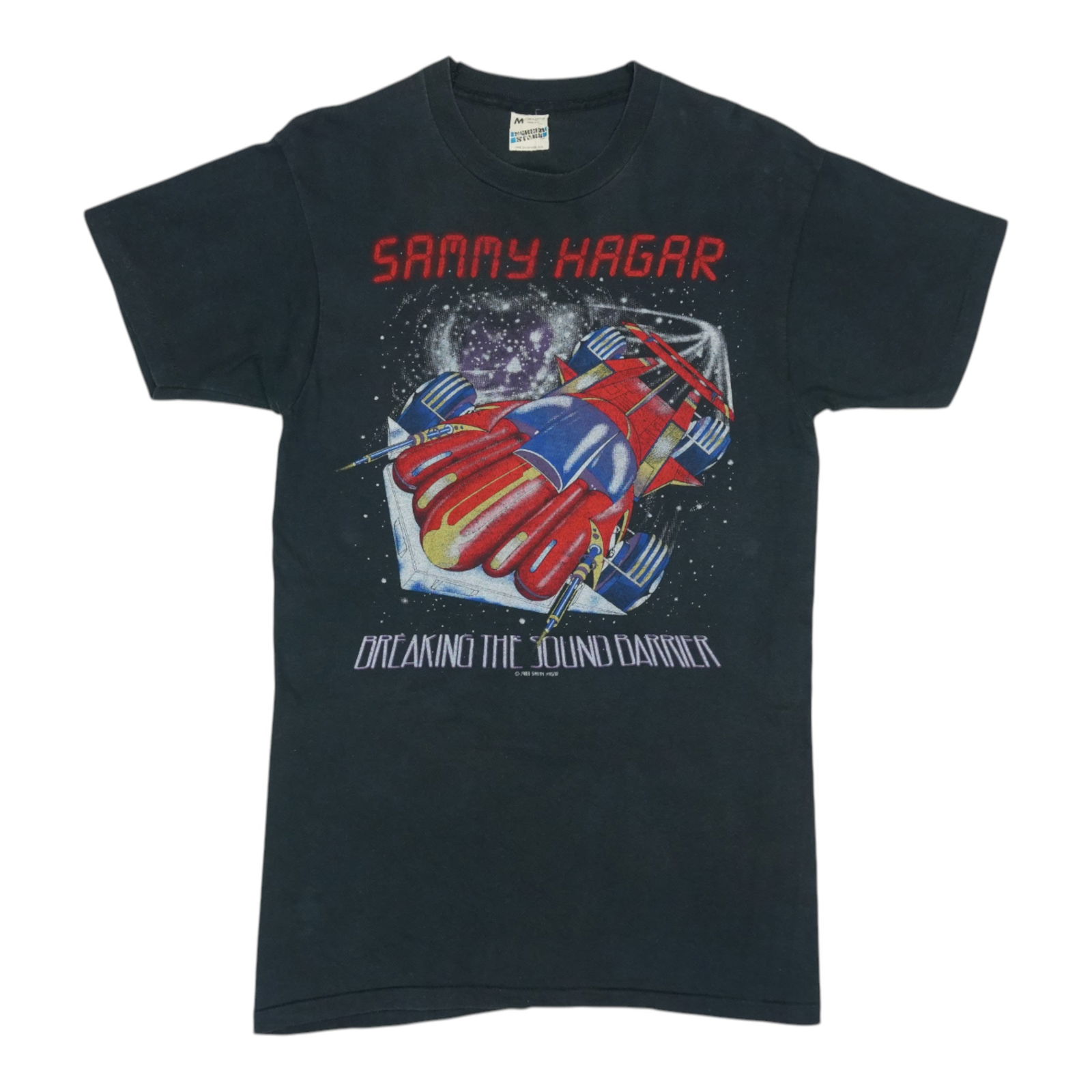Vintage 1983 Sammy Hagar Tour Shirt Black Cotton (1 of 6)