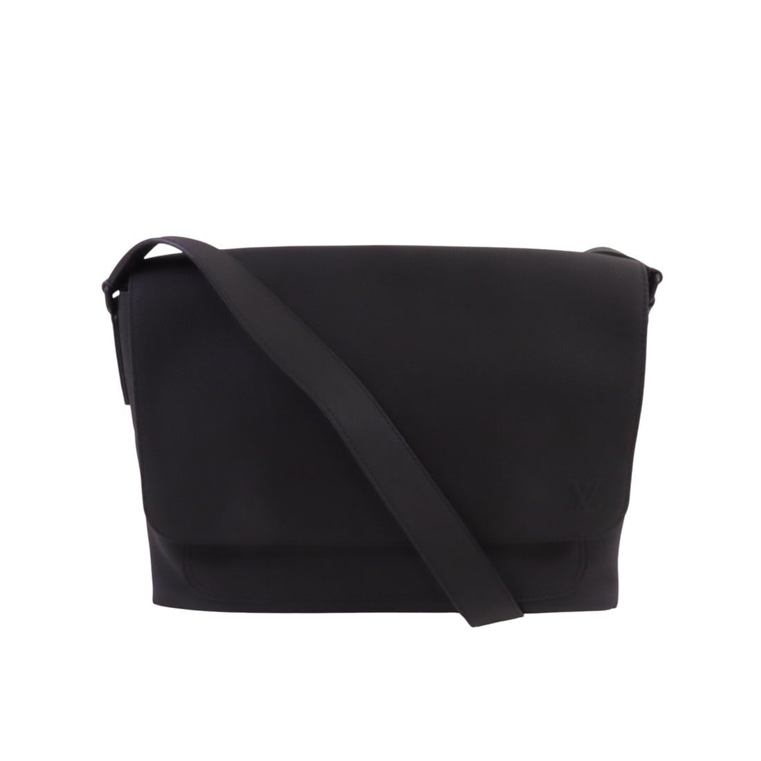 LOUIS VUITTON Speed Messenger Shoulder Bag Black Waxy Calfskin M15268 (1 of 17)