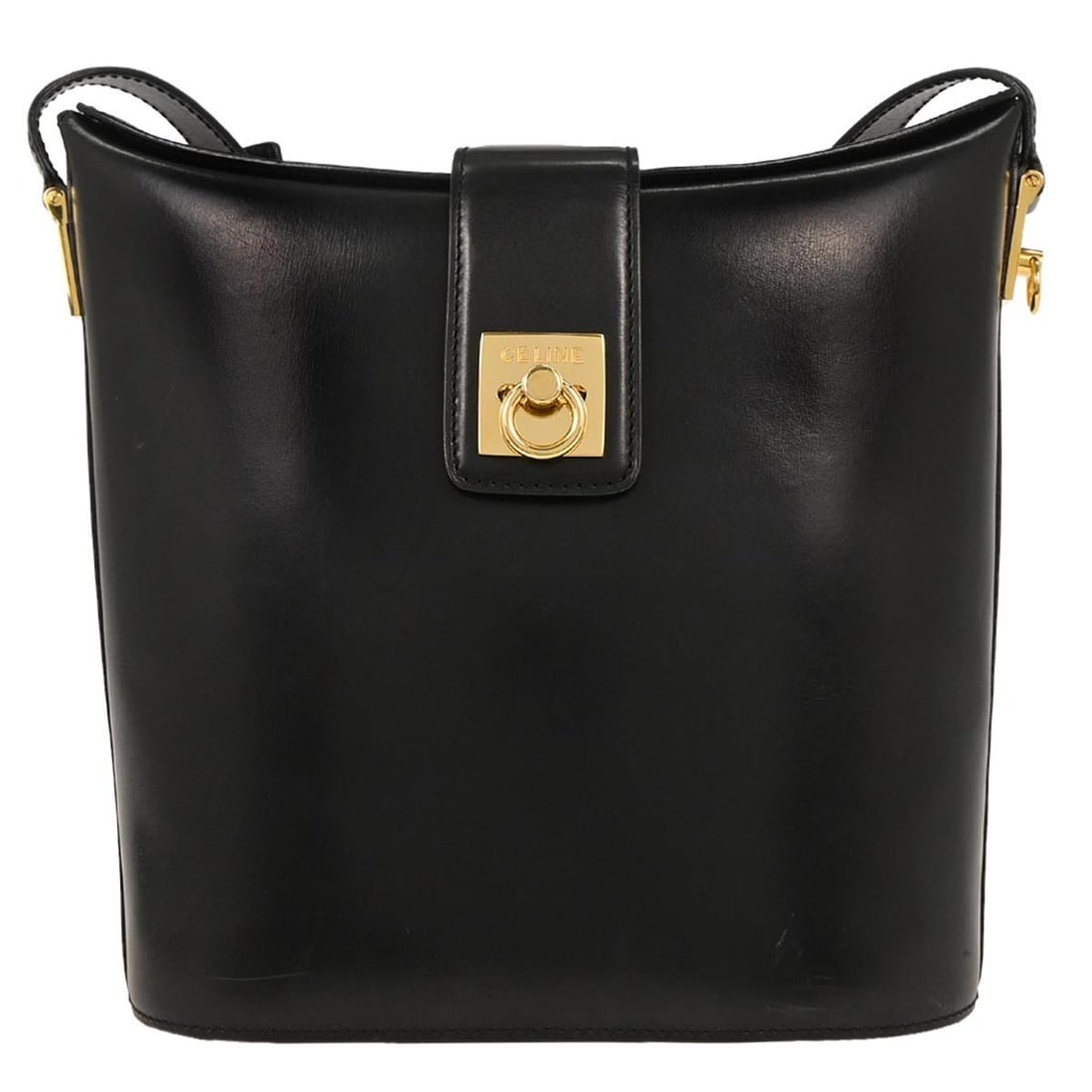 Celine Black Leather Bucket Shoulder Bag Model M93 (1 of 10)