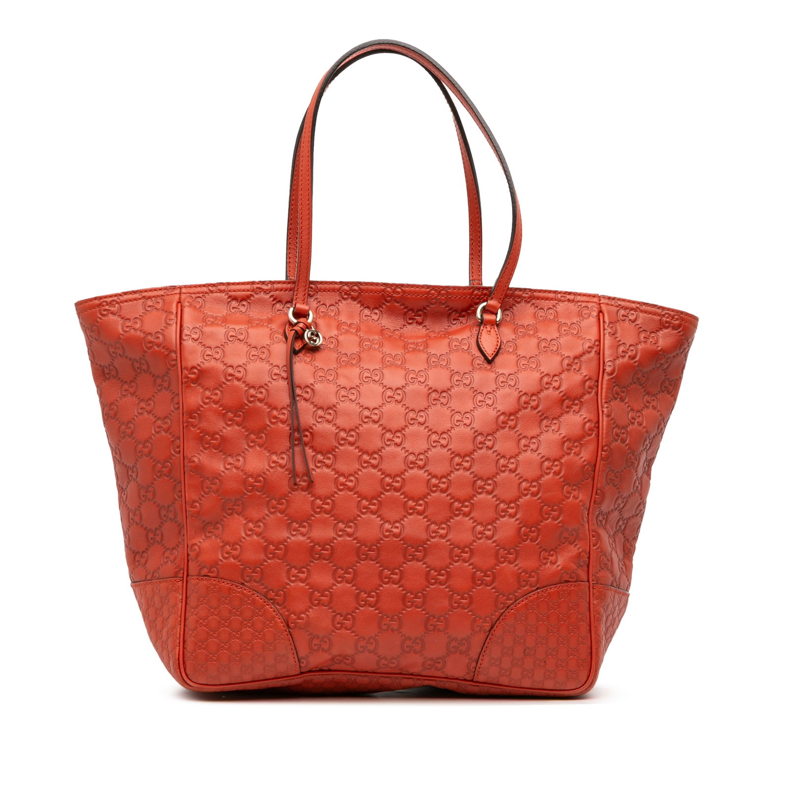 Gucci Guccissima Bree Tote Embossed Leather Orange Bag (1 of 12)