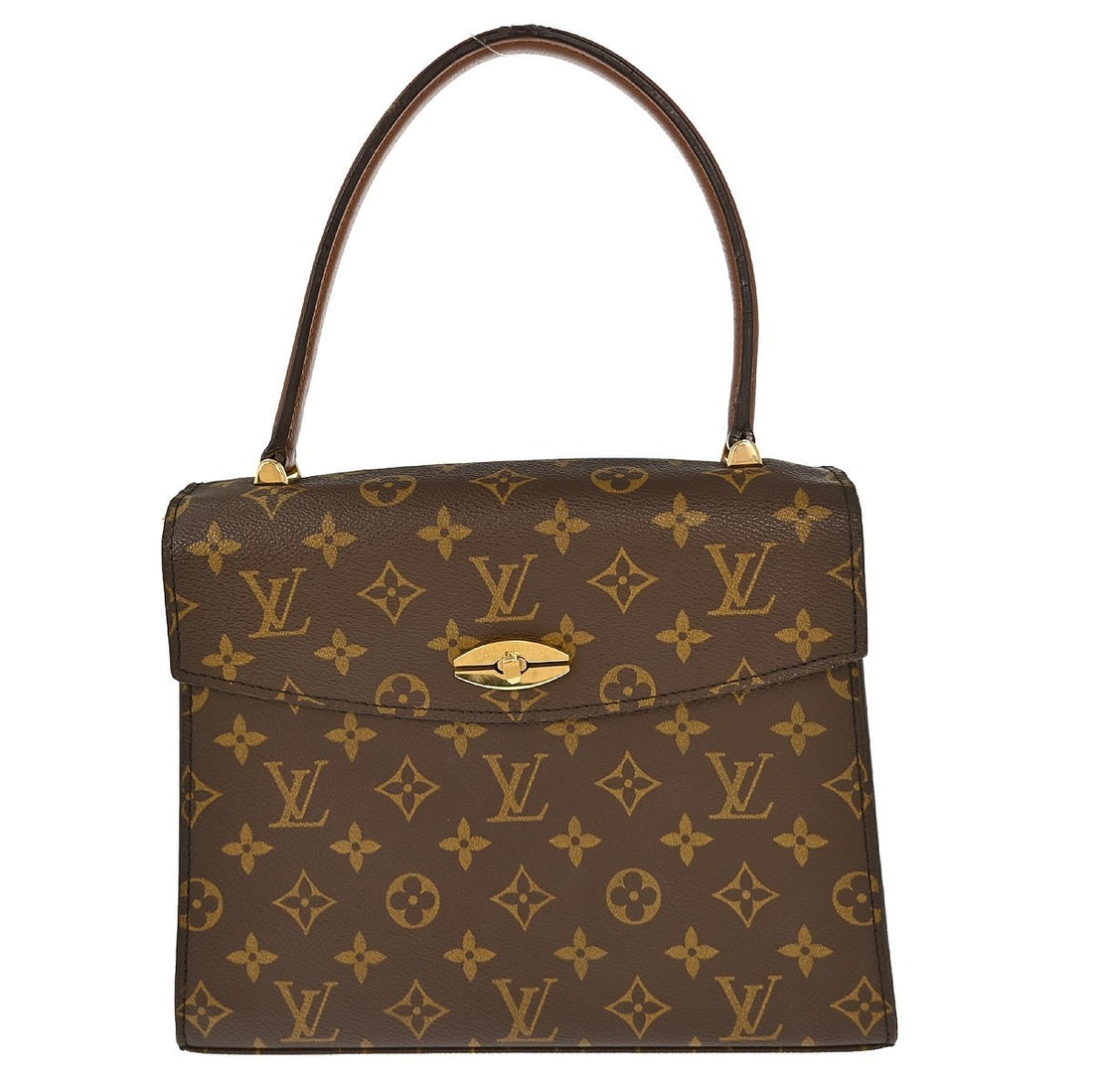 Louis Vuitton Malesherbes Monogram Canvas Top Handle Satchel Bag M51379: Louis Vuitton Malesherbes Monogram Canvas Top Handle Satchel Bag M51379 This vintage Louis Vuitton Malesherbes handbag features the signature Monogram canvas exterior with brown leather trim and a top