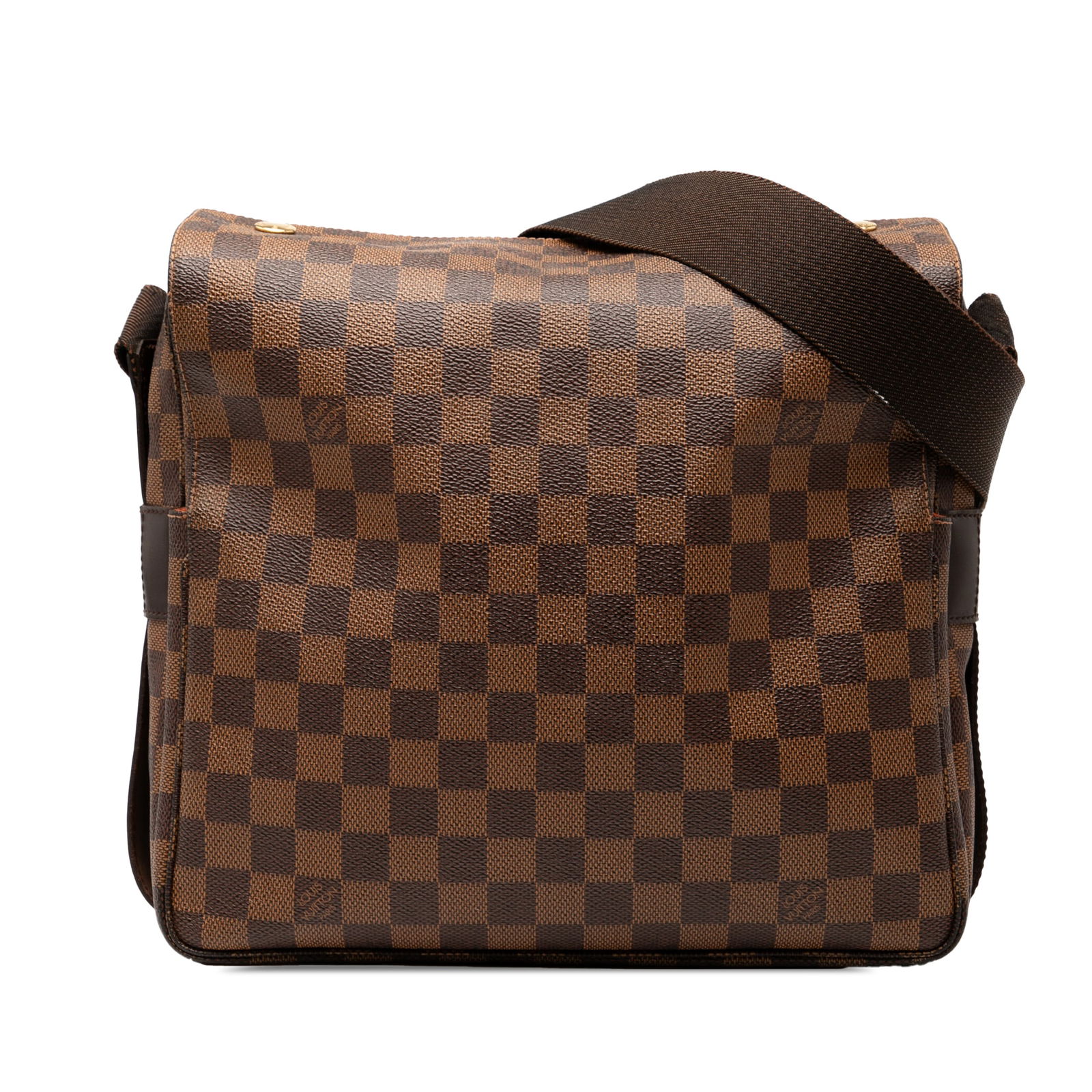 Louis Vuitton Damier Ebene Naviglio Bag with Leather Trim: Louis Vuitton Damier Ebene Naviglio Bag with Leather Trim Introducing the Louis Vuitton Damier Ebene Naviglio, a stylish and functional bag crafted from durable damier ebene canvas with leather trim.