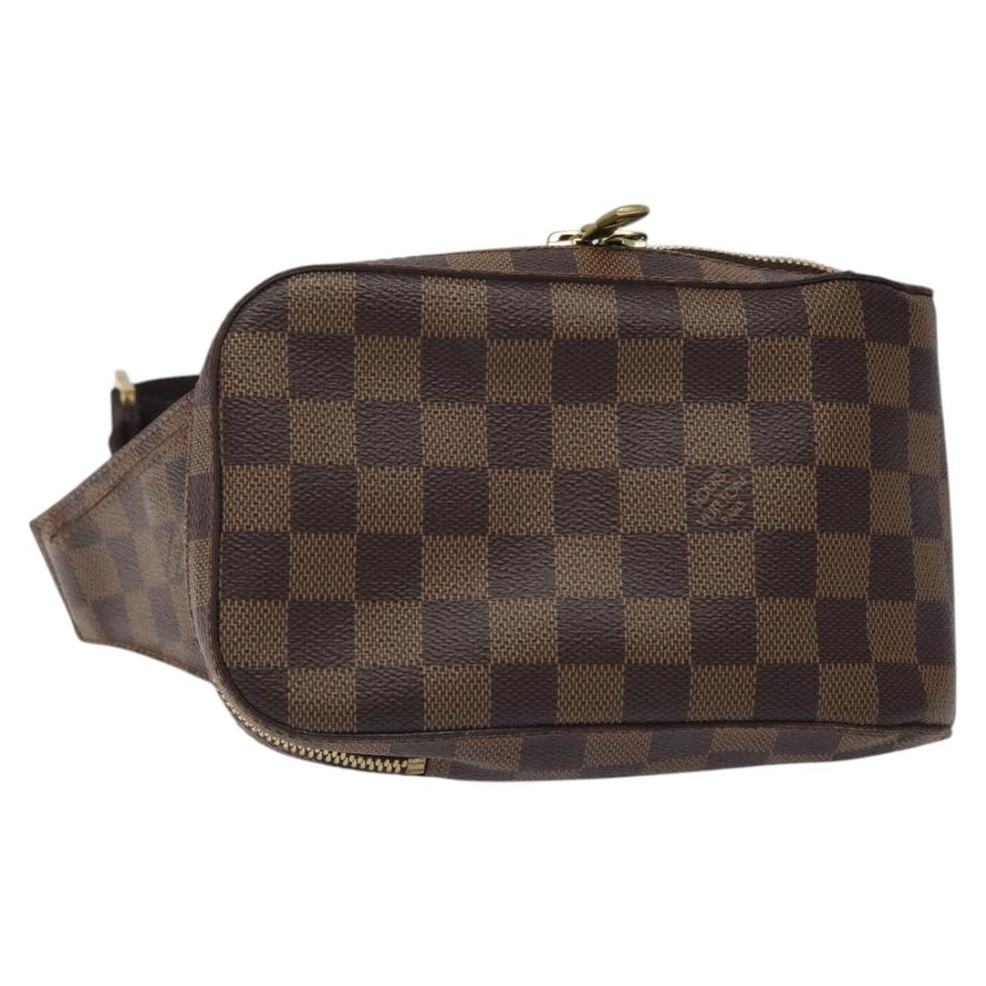 Geronimos Brown Shoulder Waist Bag by Louis Vuitton: Geronimos Brown Shoulder Waist Bag by Louis Vuitton This Louis Vuitton Geronimos waist bag features a brown exterior with a shoulder strap. The bag shows signs of use, including some loss of shape and