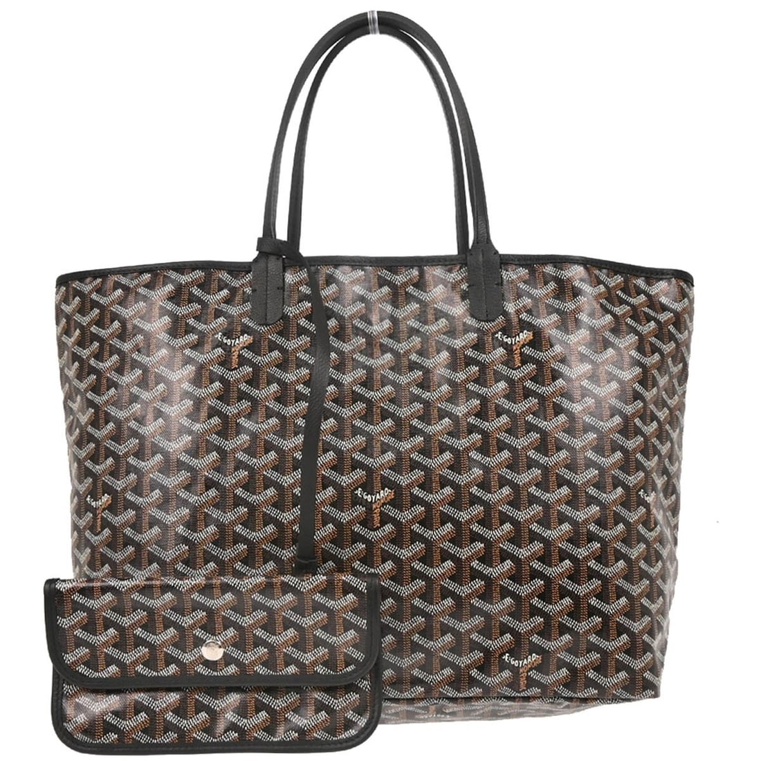 Goyard Black Saint Louis PM Tote Bag Coated Canvas: Goyard Black Saint Louis PM Tote Bag Coated Canvas The Goyard Black Saint Louis PM Tote Bag is the perfect blend of style and functionality, ideal for casual outings. This medium-sized tote features a