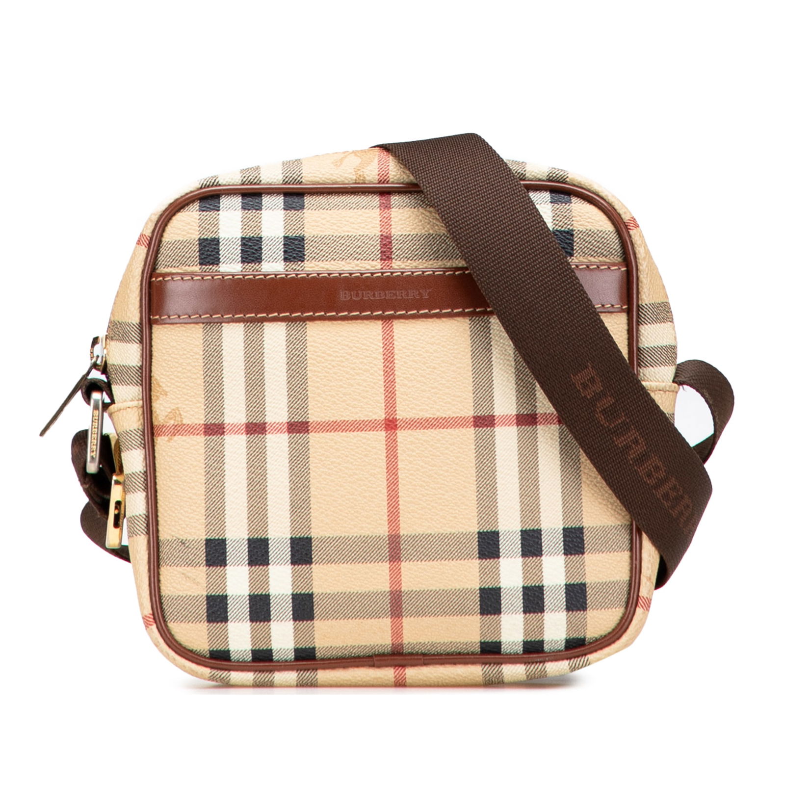 Burberry Haymarket Check Canvas Crossbody Bag Italy (1 of 11)