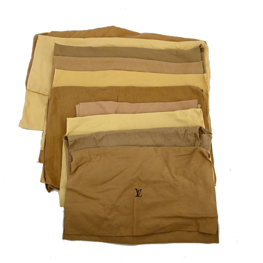 Louis Vuitton Authentic 10 Piece Cotton Dust Bag Set Brown Beige (1 of 7)