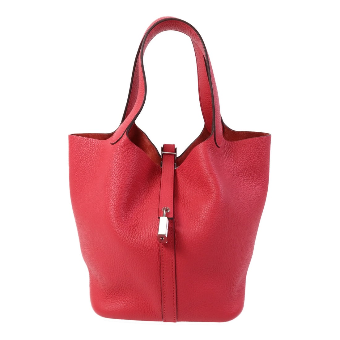 Hermes Picotin MM Pink Taurillon Clemence Leather Tote Bag with Palladium Hardware (1 of 14)
