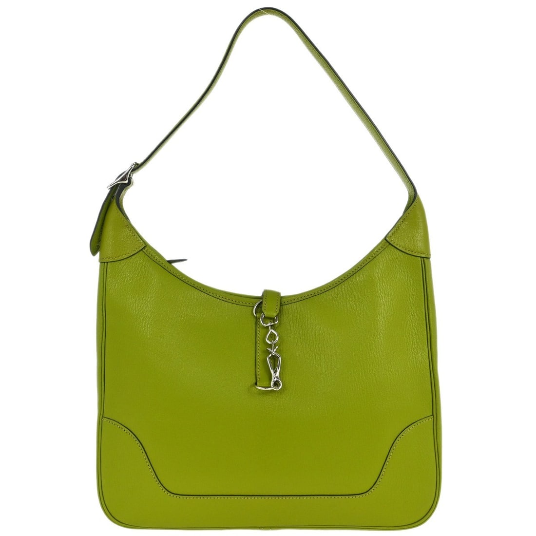 HERMES Trim 31 Anis Green Leather Shoulder Bag (1 of 10)