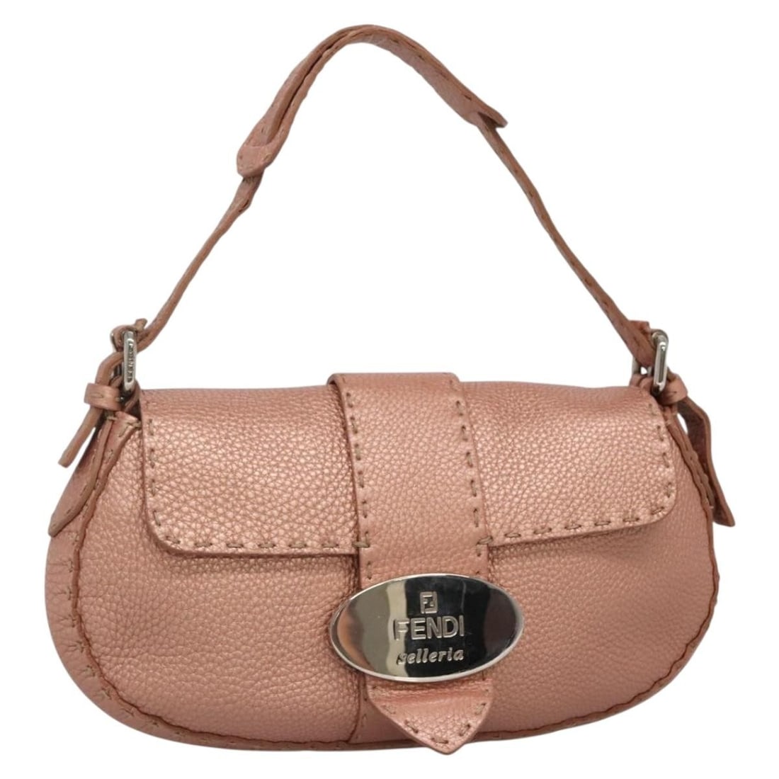 Fendi Celeria Leather Shoulder Bag Pink Silver Authentic Italy: Fendi Celeria Leather Shoulder Bag Pink Silver Authentic Italy The Fendi Celeria Shoulder Bag is a stylish accessory crafted from high-quality leather, featuring a chic pink and silver exterior. Measu