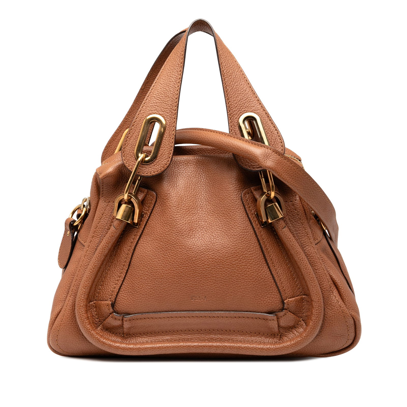 Chloe Paraty Small Brown Leather Satchel with Detachable Strap (1 of 7)