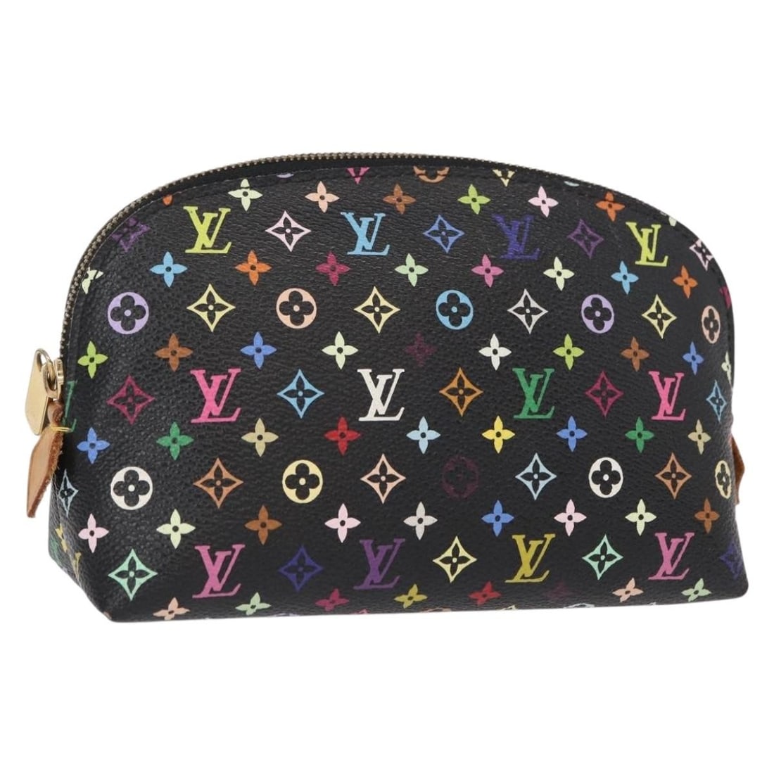 LOUIS VUITTON Multicolor Pochette Cosmetic Pouch Black M47355 Authentic: LOUIS VUITTON Multicolor Pochette Cosmetic Pouch Black M47355 Authentic This LOUIS VUITTON Multicolor Pochette Cosmetic Pouch in Black is a stylish and functional accessory crafted from Monogram Multi