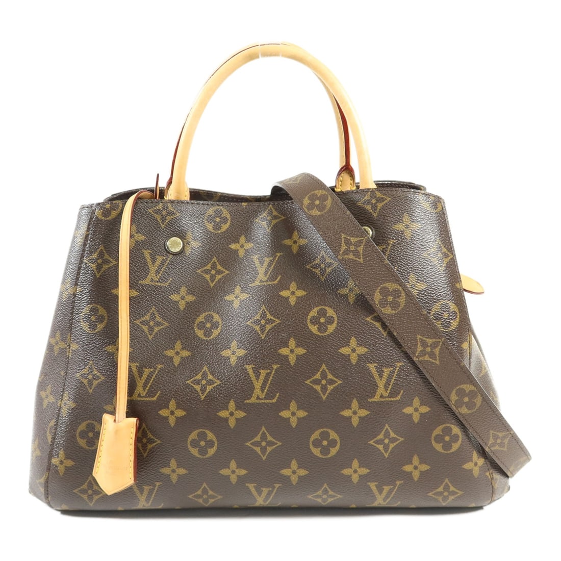 LOUIS VUITTON Montaigne MM 2 Way Shoulder Handbag M41056 Monogram Brown (1 of 18)