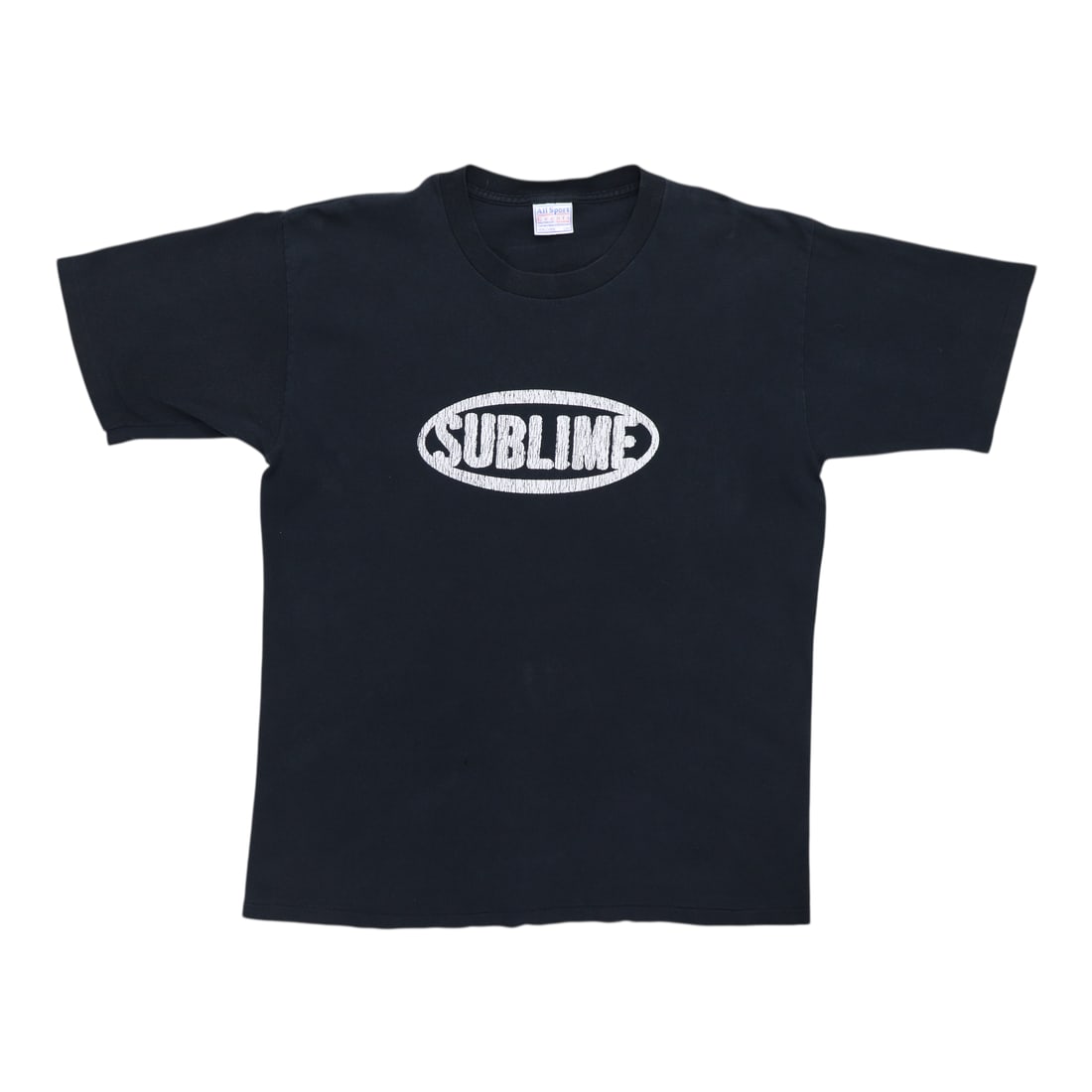 1990s Vintage Sublime Black Cotton Shirt with Graphics: 1990s Vintage Sublime Black Cotton Shirt with Graphics This original vintage 1990s Sublime shirt is a unique piece for any music enthusiast. Crafted from 100% cotton, the shirt features striking graph
