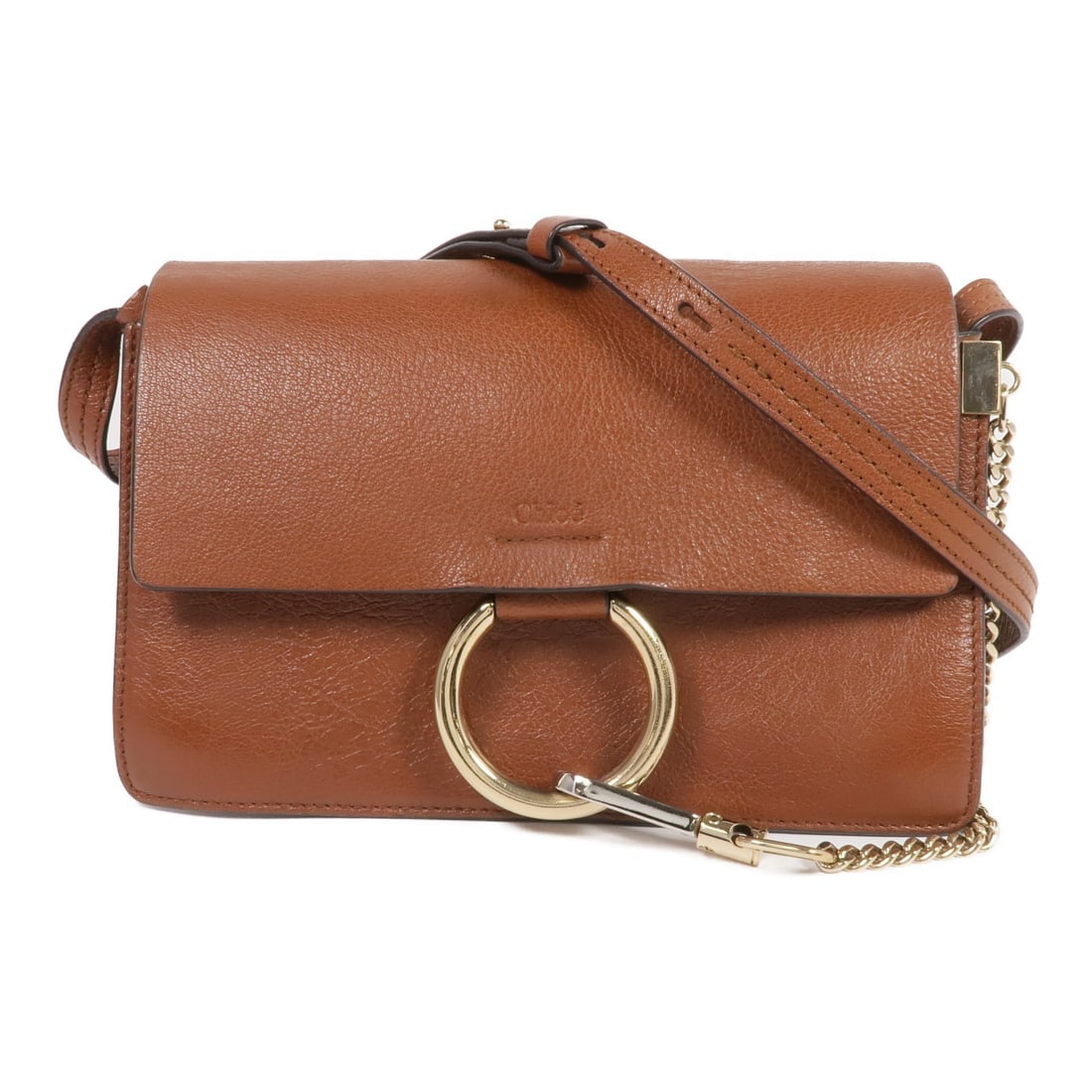 Chloe Faye Shoulder Bag Brown Calfskin Leather GHW (1 of 17)