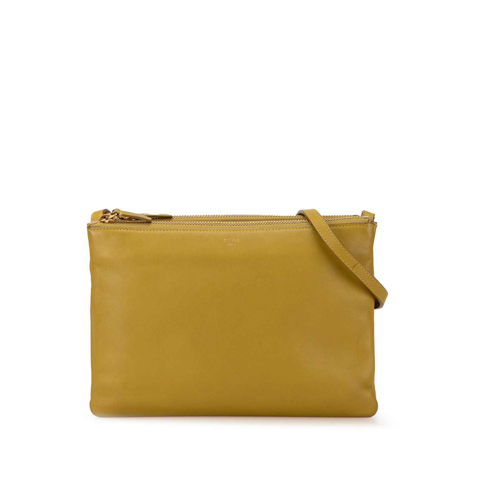 Celine Yellow Large Lambskin Trio Crossbody Bag (1 of 10)