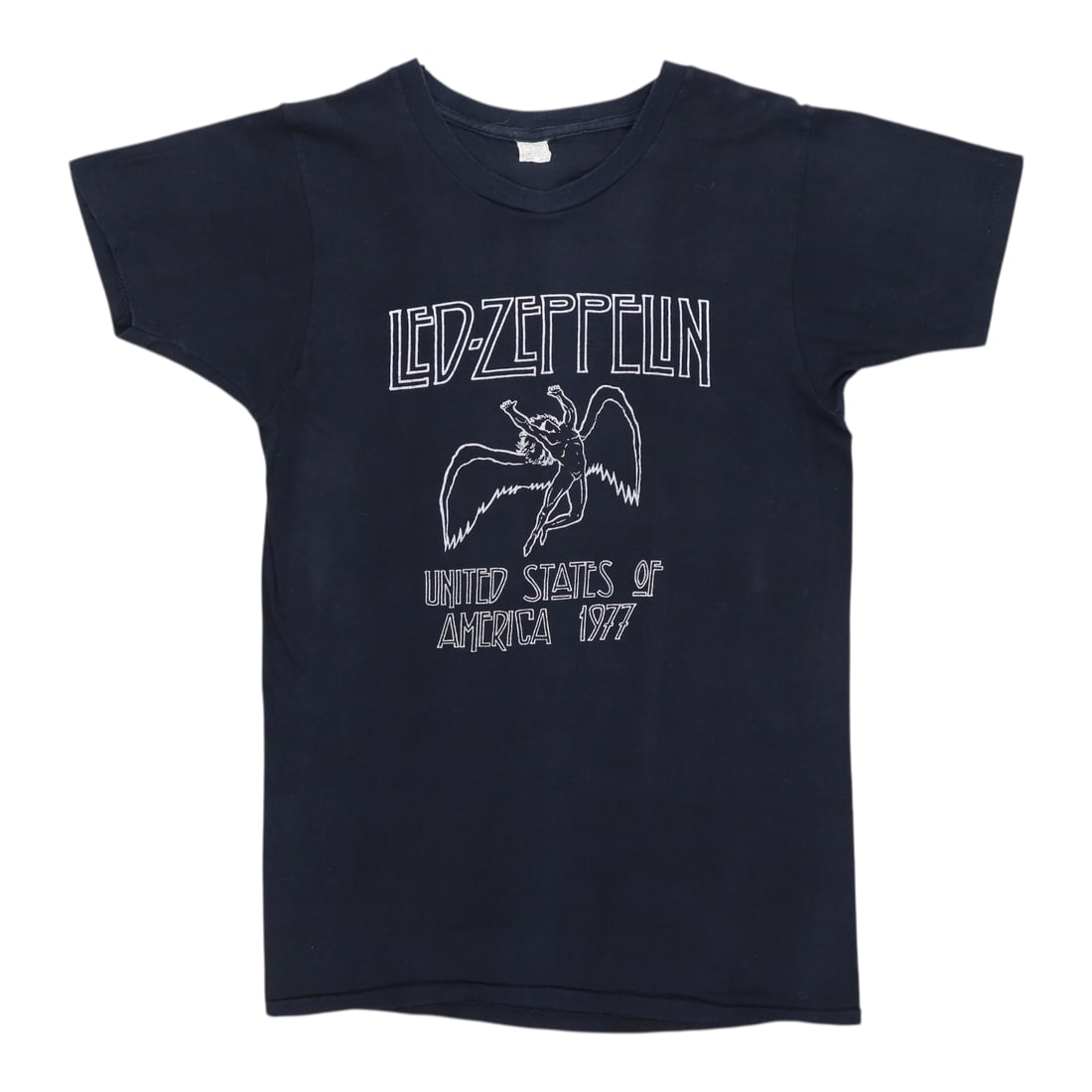 Vintage 1979 Led Zeppelin Rules America Black Cotton Shirt (1 of 5)