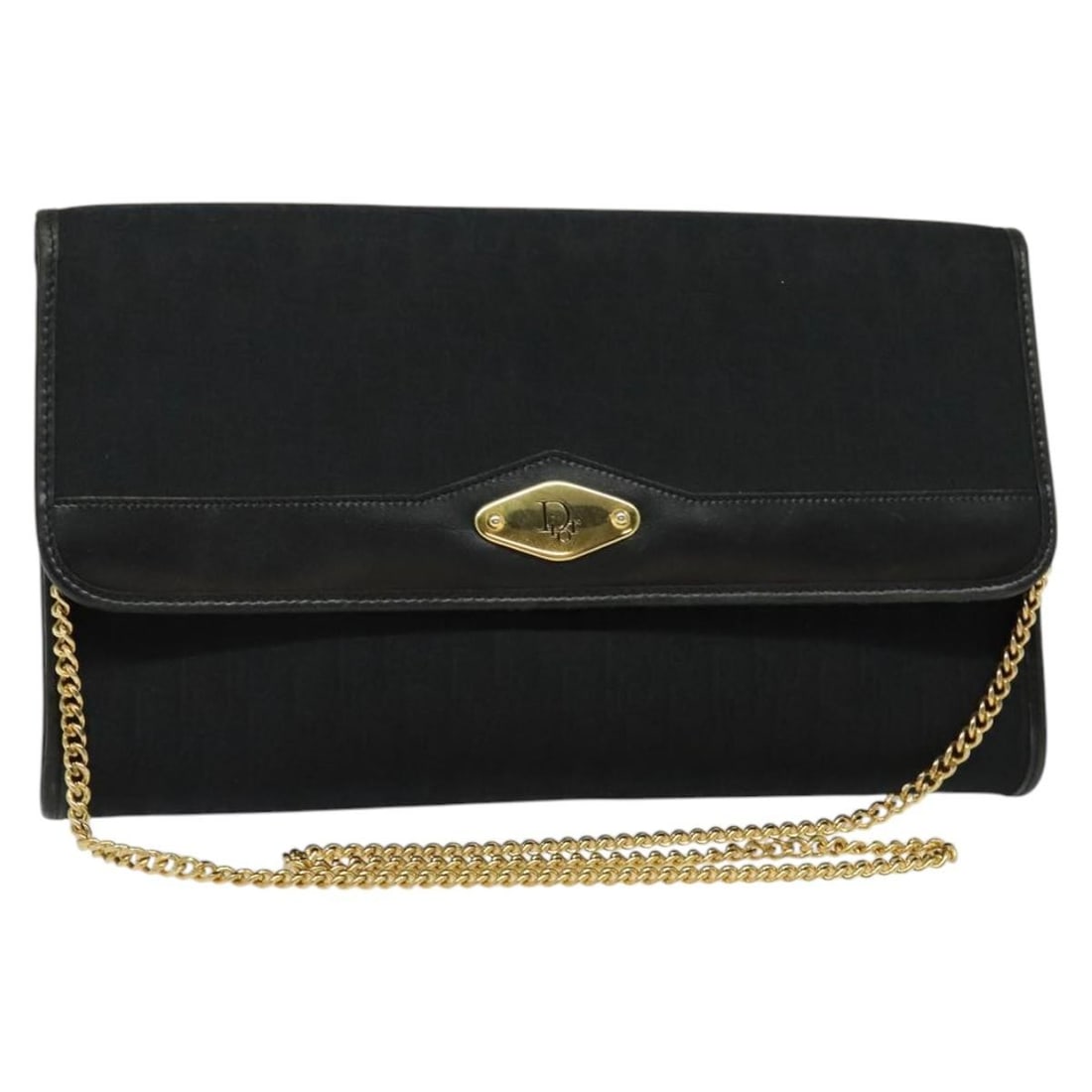 Christian Dior Black Gold Trotter Canvas Shoulder Bag Auth: Christian Dior Black Gold Trotter Canvas Shoulder Bag Auth This elegant Christian Dior Trotter Canvas Chain Shoulder Bag features a sophisticated black and gold color scheme, exuding luxury and style.