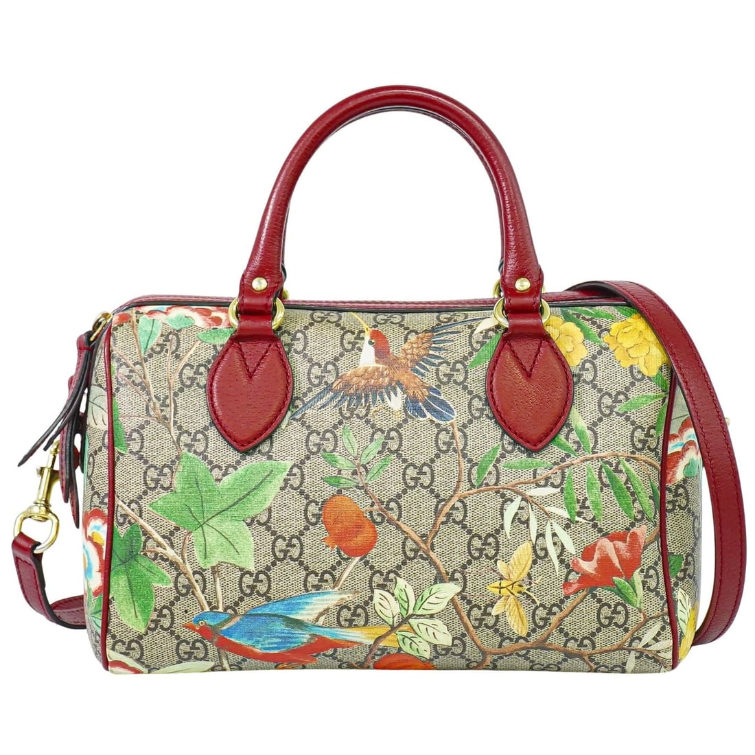 Gucci Tian GG Supreme 2-Way Handbag Multicolour Convertible Boston: Gucci Tian GG Supreme 2-Way Handbag Multicolour Convertible Boston This pre-owned Gucci Tian GG Supreme 2-way handbag features a multicolour design and convertible styling. It is in very good conditio