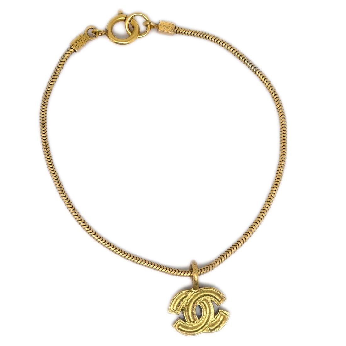 Gold Tone CC Chain Bracelet by Chanel (1 of 1)